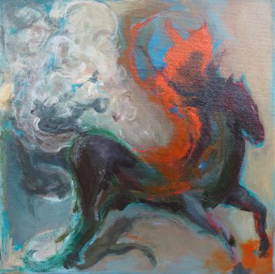 Vorschaubild: Amazone, 30x30cm Acryl auf Leinwand