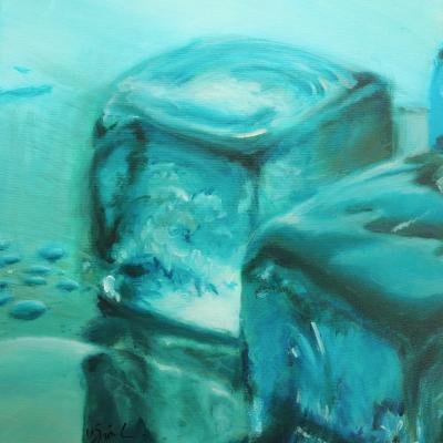 Vorschaubild: Eiszeit, 50x50 cm Acryl auf Leinwand