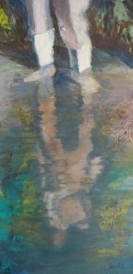 Vorschaubild: Erkenne Dich, 30x60cm Acryl auf Leinwand