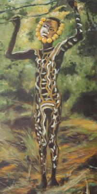 Vorschaubild: Die schöne Soleil, 50x100cm Acryl auf Leinwand