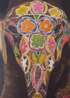 Vorschaubild: Jaipur, 50x70cm Acryl auf Holz