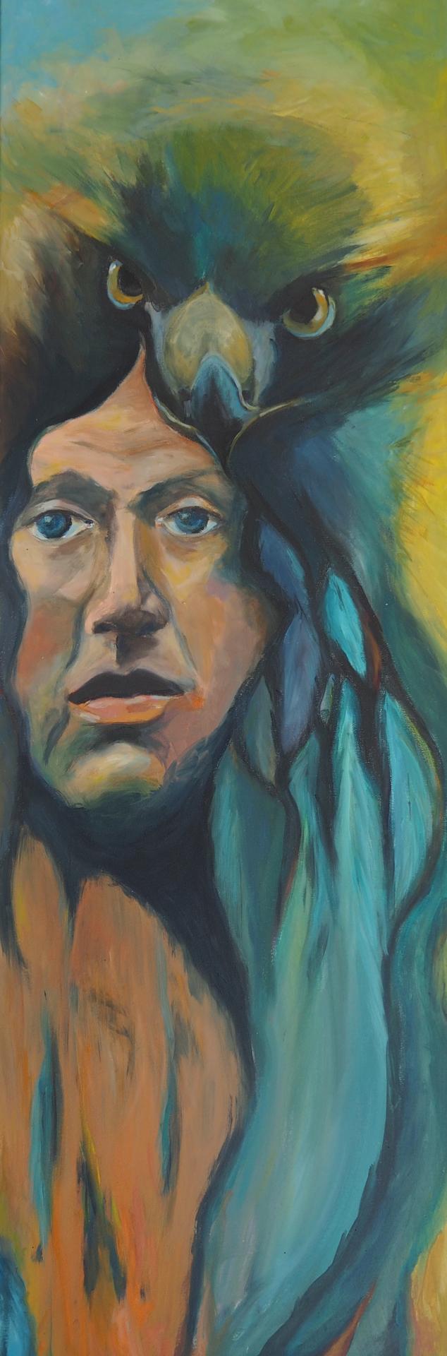 Bild: Krafttier, 50x150cm Acryl auf Leinwand