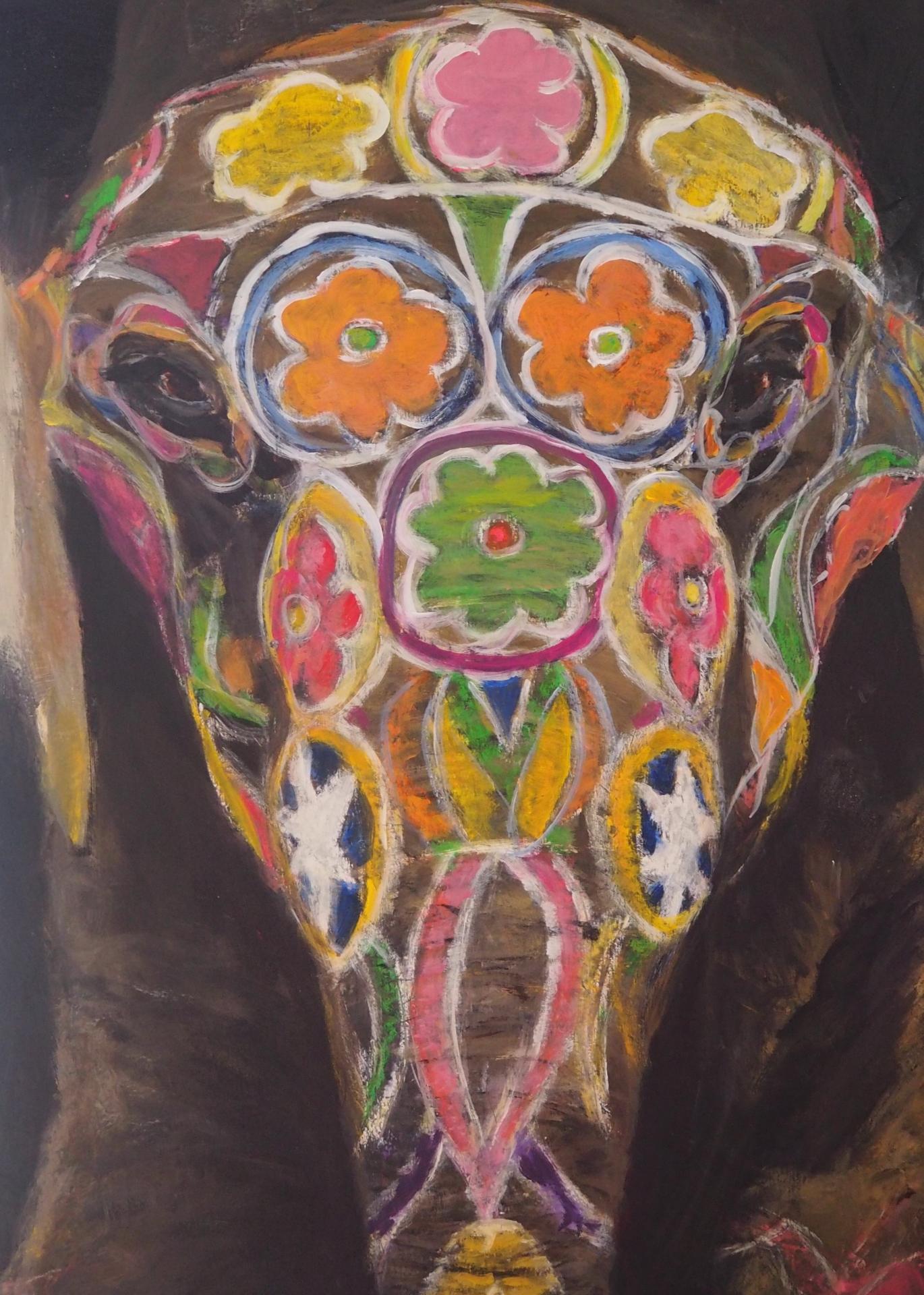 Bild: Jaipur, 50x70cm Acryl auf Holz