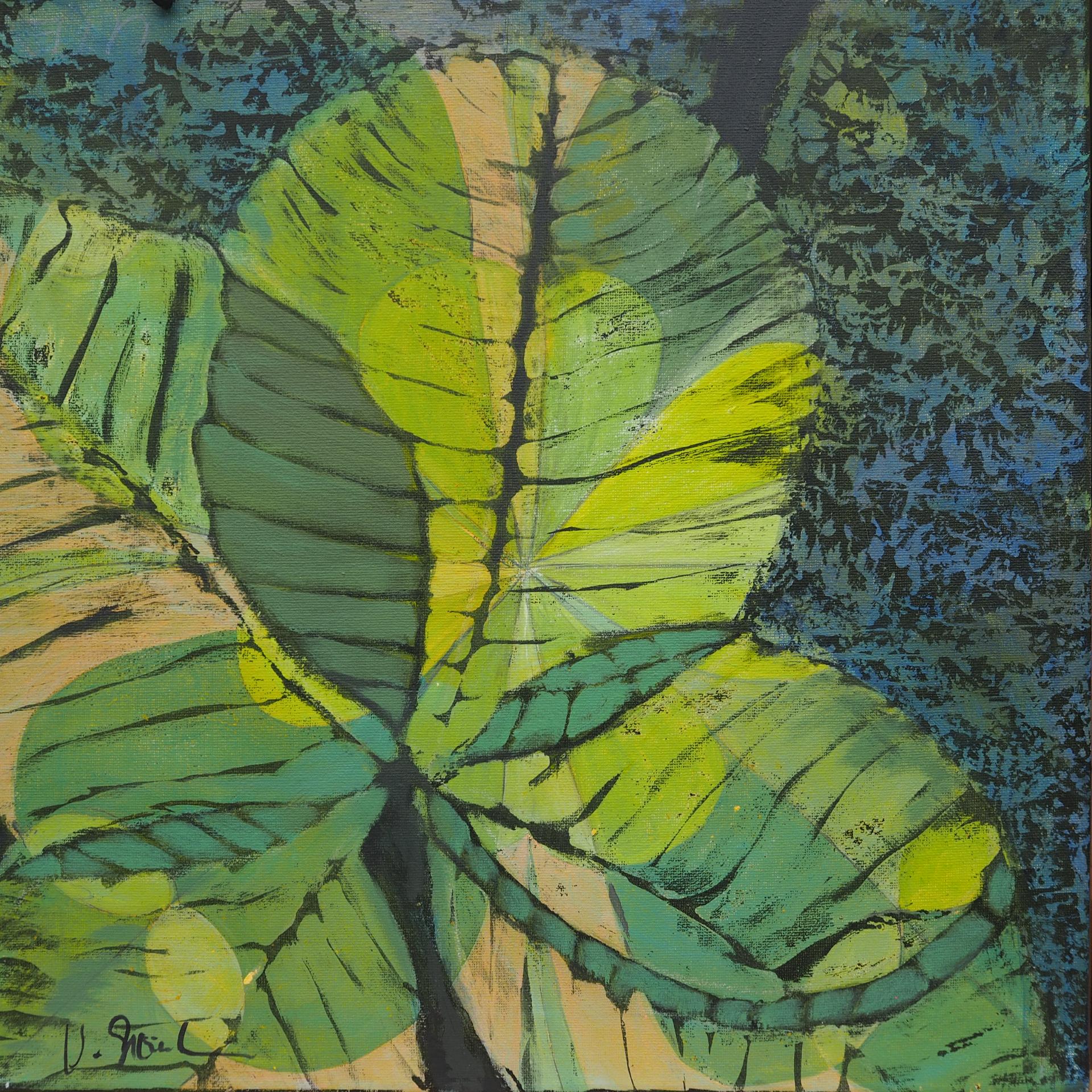 Bild: Glücksklee, 40x40cm Acryl auf Leinwand