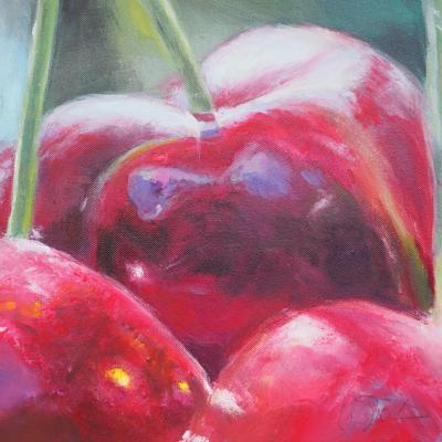 Vorschaubild: Kirsche, 30x30 cm Acryl auf Leinwand