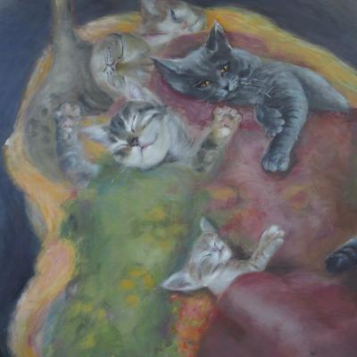 Vorschaubild: Harem, 80x80cm Acryl auf Leinwand