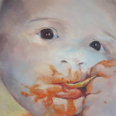 Vorschaubild: Mampfen, 50x50cm Acryl auf Leinwand