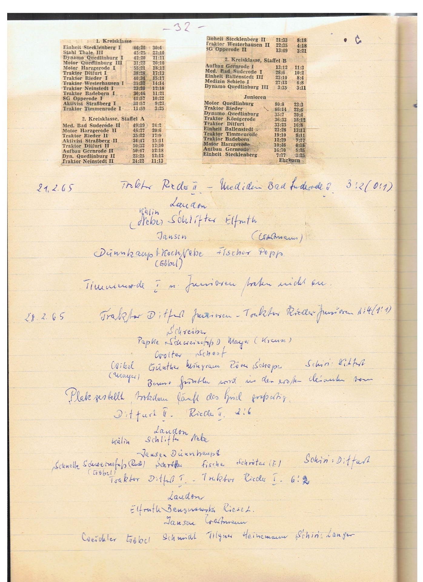 Bild: 2 Buch GrünWeiß Rieder 1963 bis 1966 (32)