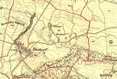 Vorschaubild: 1888 Historische Karte Bastorf-Unterbastorf Uni Rostock