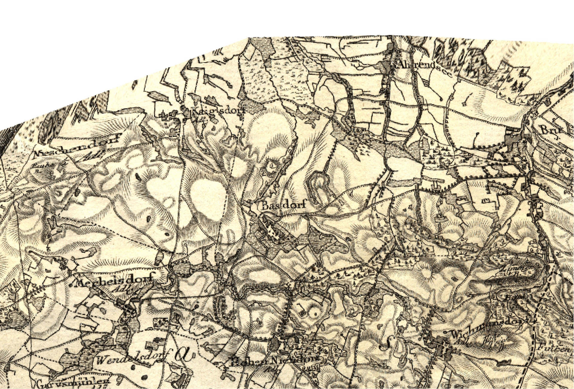 Bild: 1788 Historische Karte Basdorf-Kägsdorf Schmettau