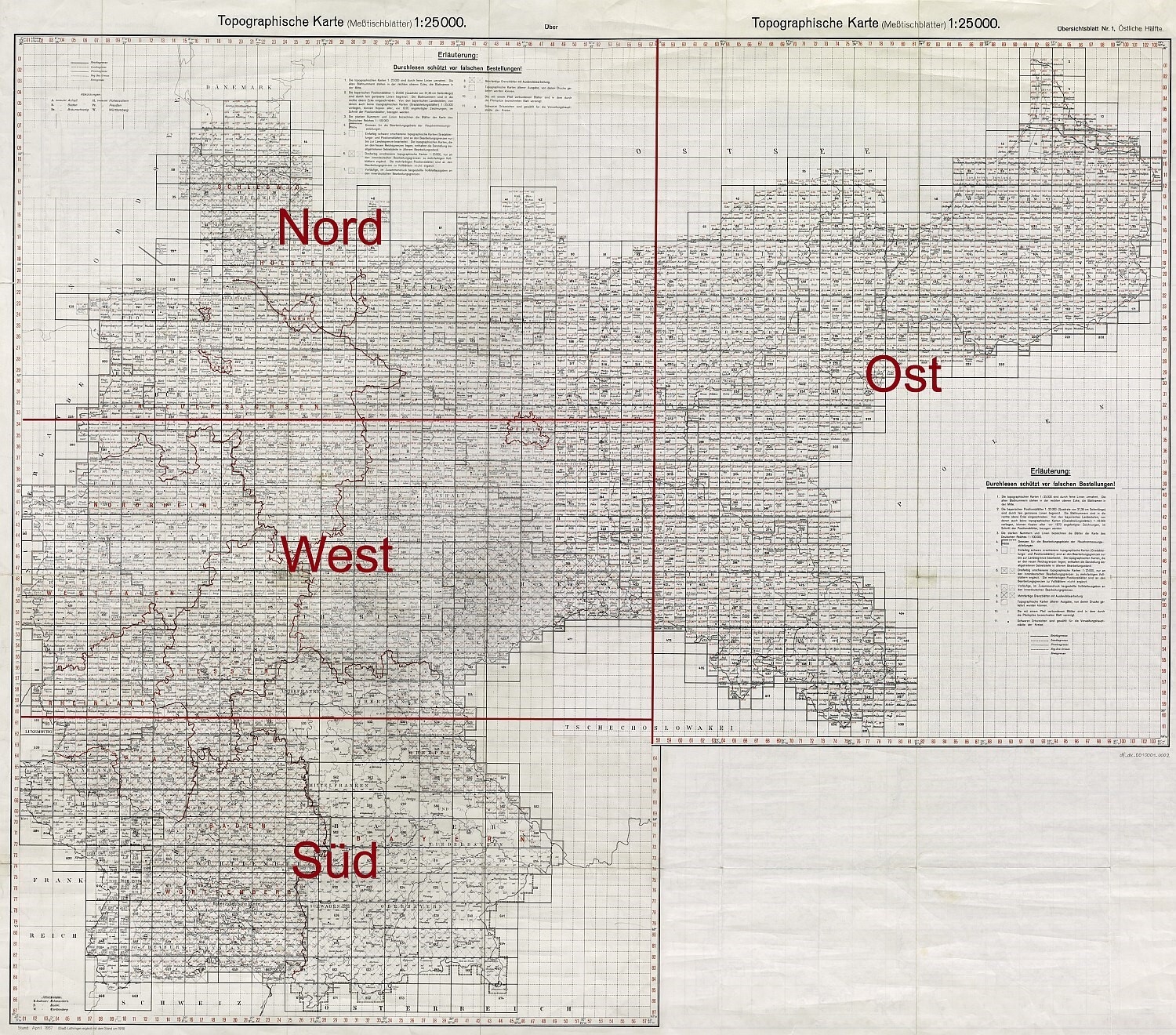 Bild: Alte Karte von Deutschland
