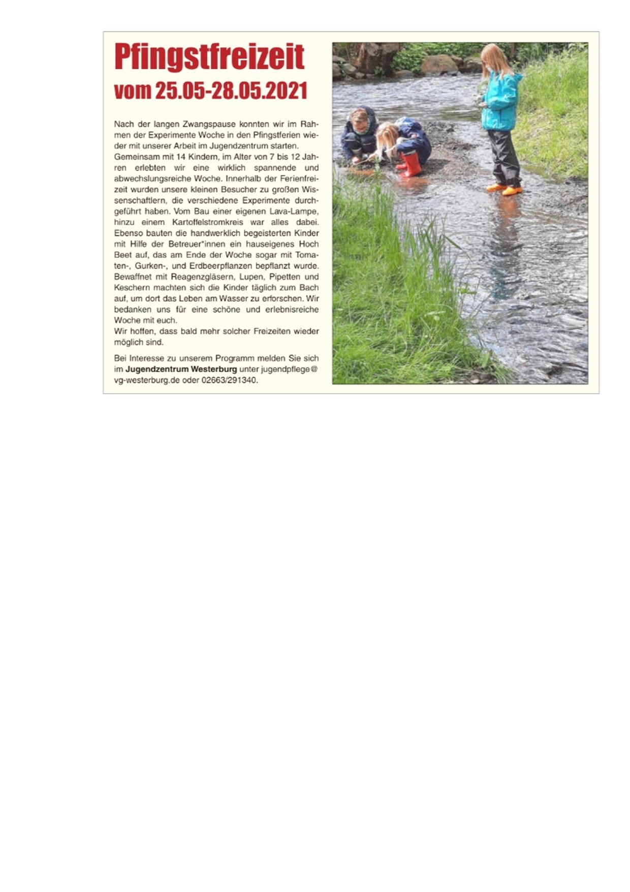 Bild: Pfingstfreizeit 05.2021