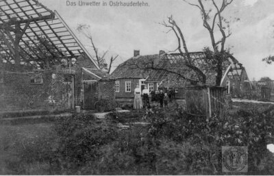 Vorschaubild: Am 4.Juni 1910 suchte ein Unwetter, wie es folgenschwerer seit Jahrzehnten nicht beobachtet worden war, Ostrhauderfehn und Umgebung heim. Fotoquelle: L. Seemann.