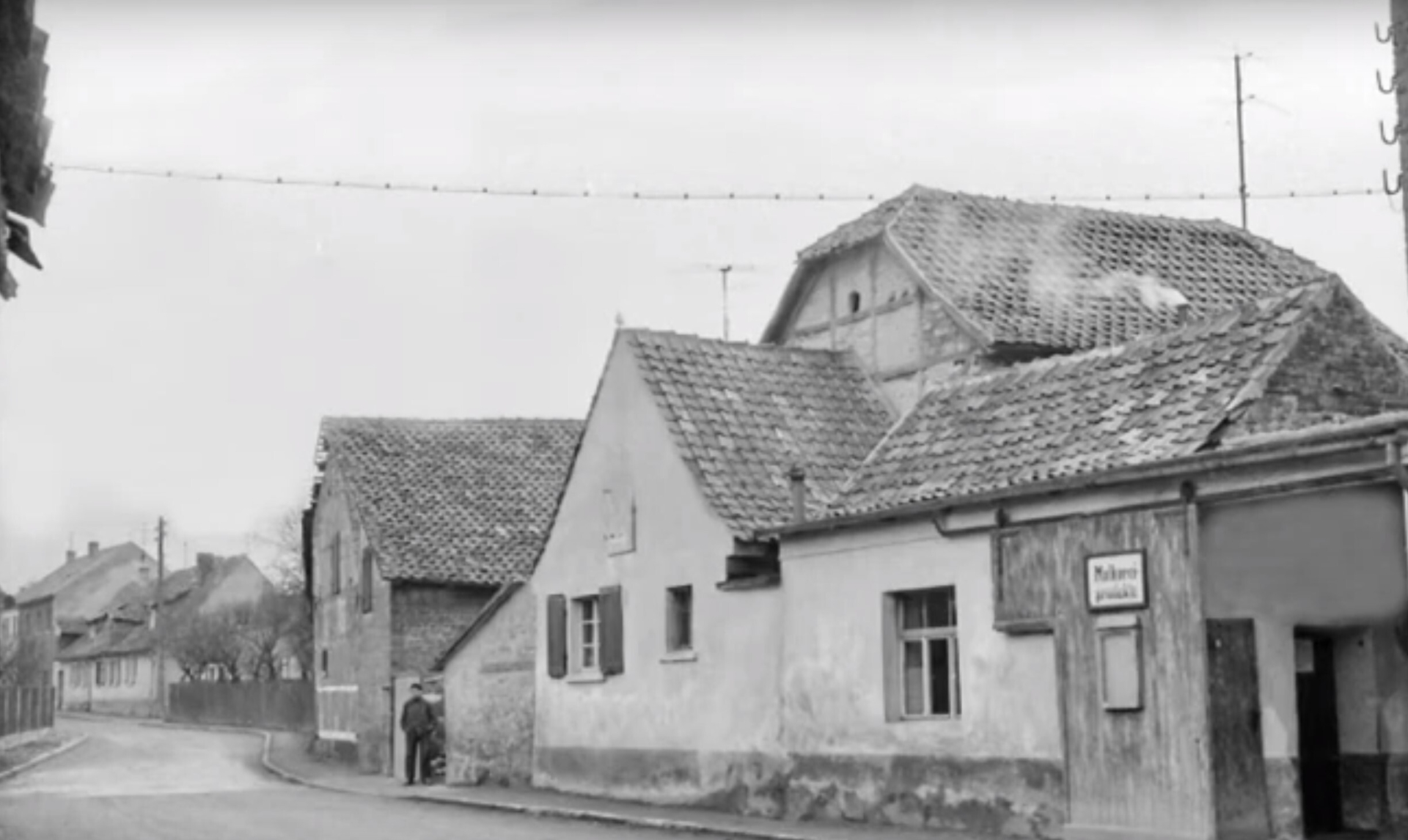 Bild: Bachstrasse  Rieder 1960 Molkerei (Verkaufsstelle für Milchprodukte)