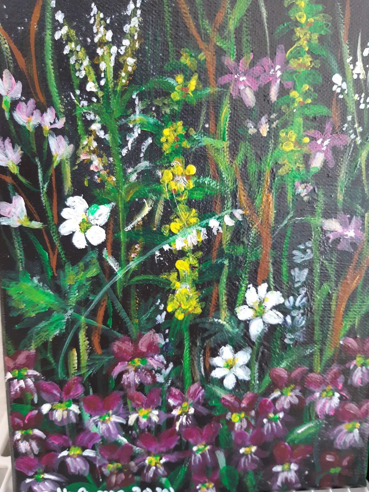 Bild : Veilchen auf Leinwand Bild 1
