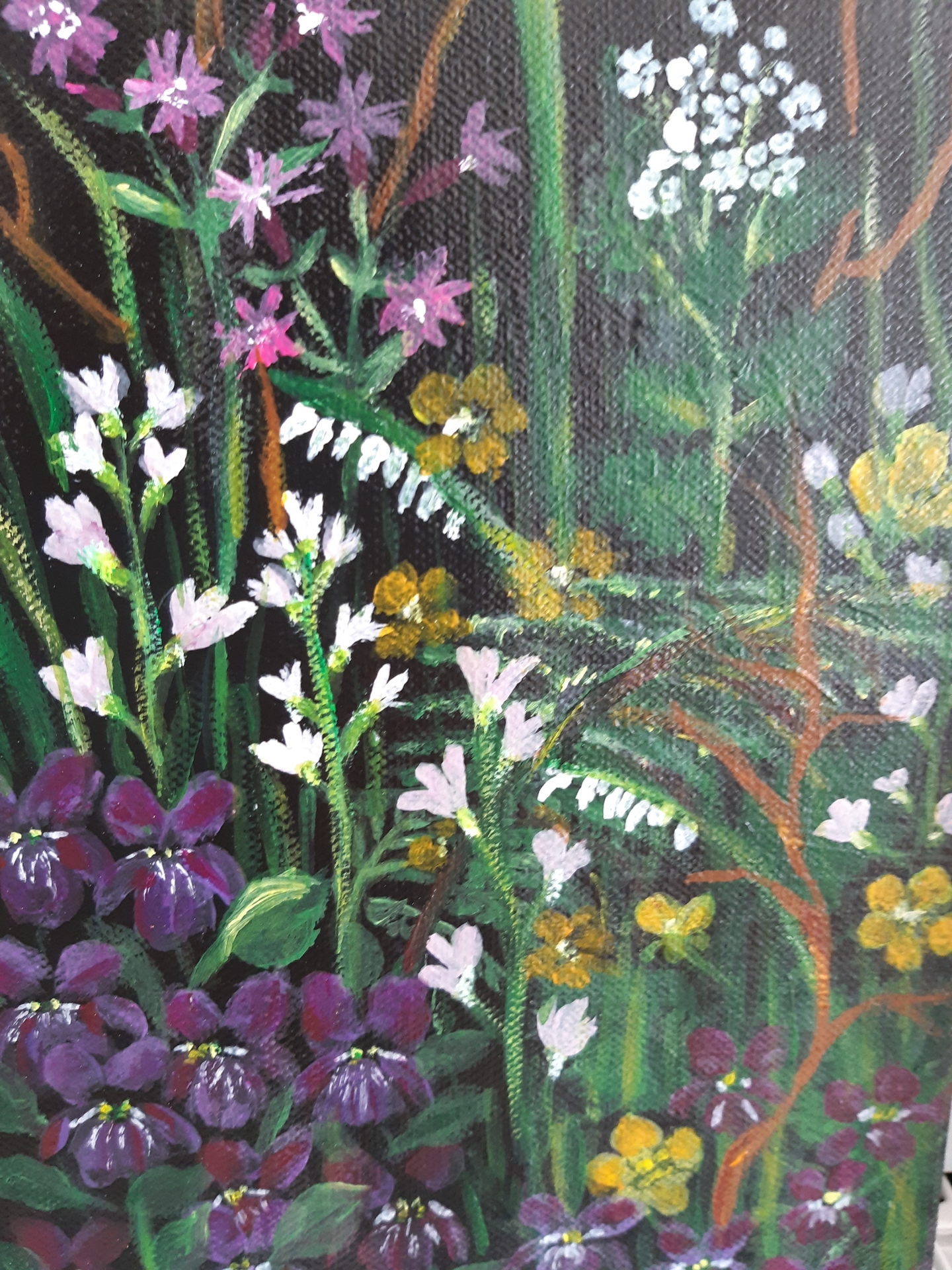 Bild : Veilchen auf Leinwand Bild 2