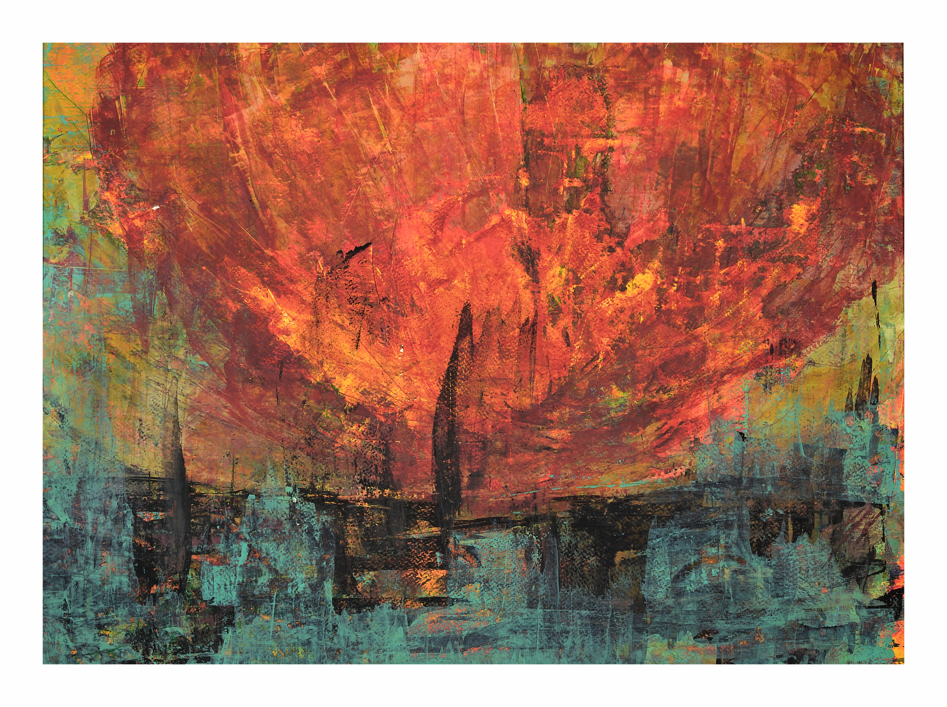 Bild : Acryl gespachtelt auf Papier