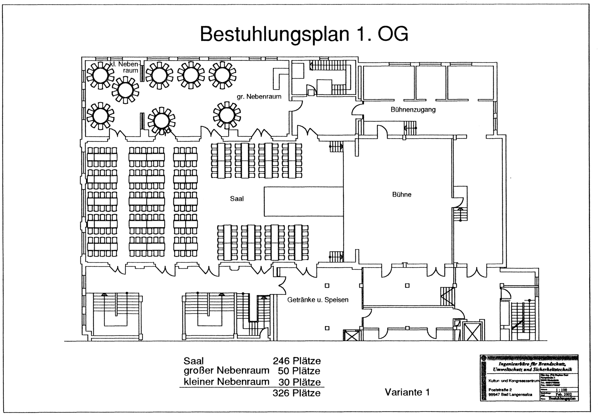 Foto der Galerie: Bestuhlungsvarianten im Saal
