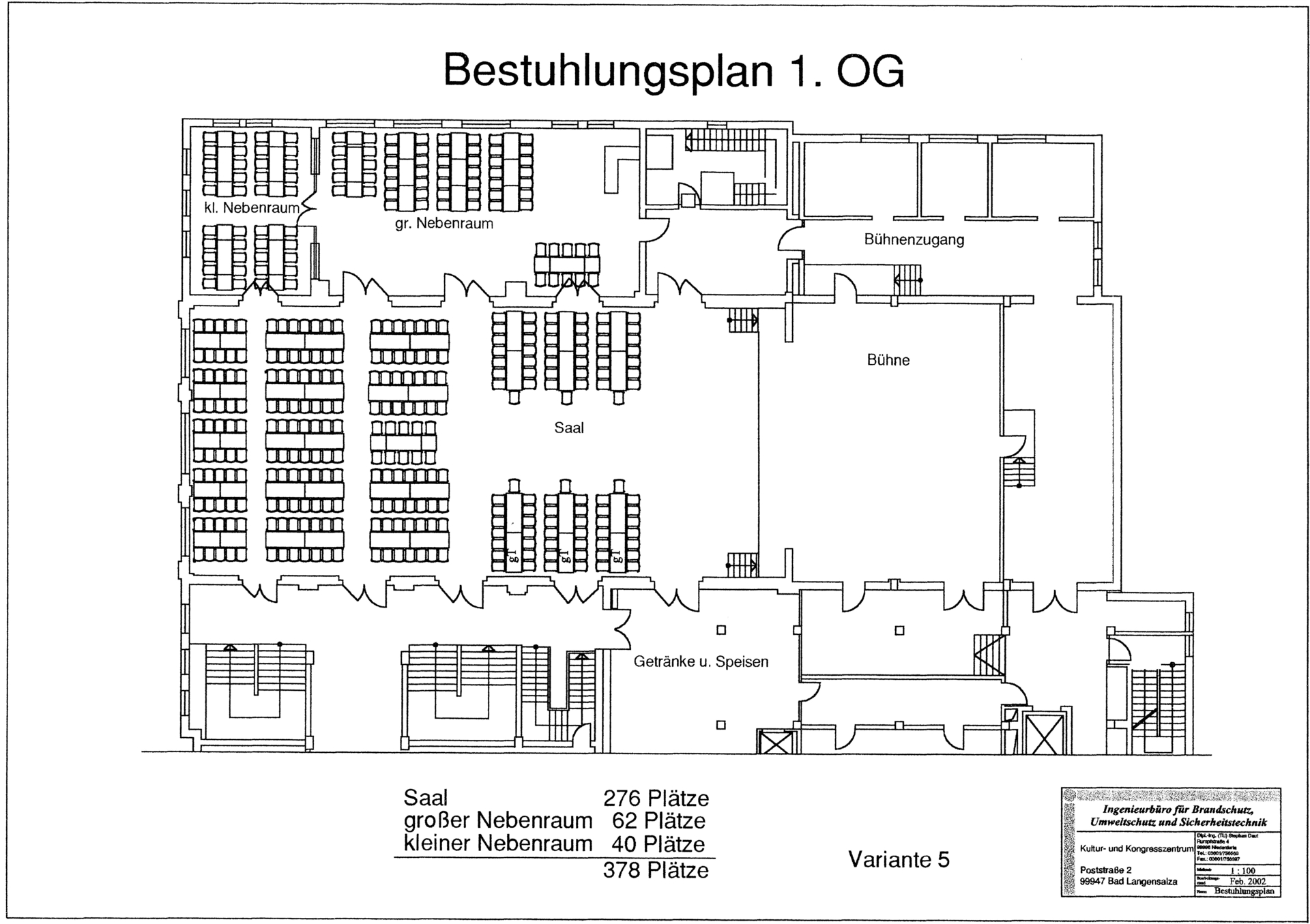 Foto der Galerie: Bestuhlungsvarianten im Saal