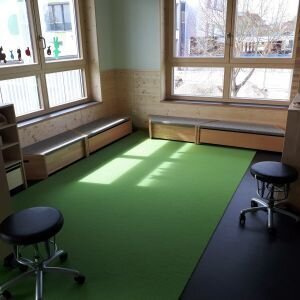 Vorschaubild: Gruppenraum Kindergarten - In den Gruppenräumen gibt es vielfältiges Beschäftigungsmaterial für die Kinder.