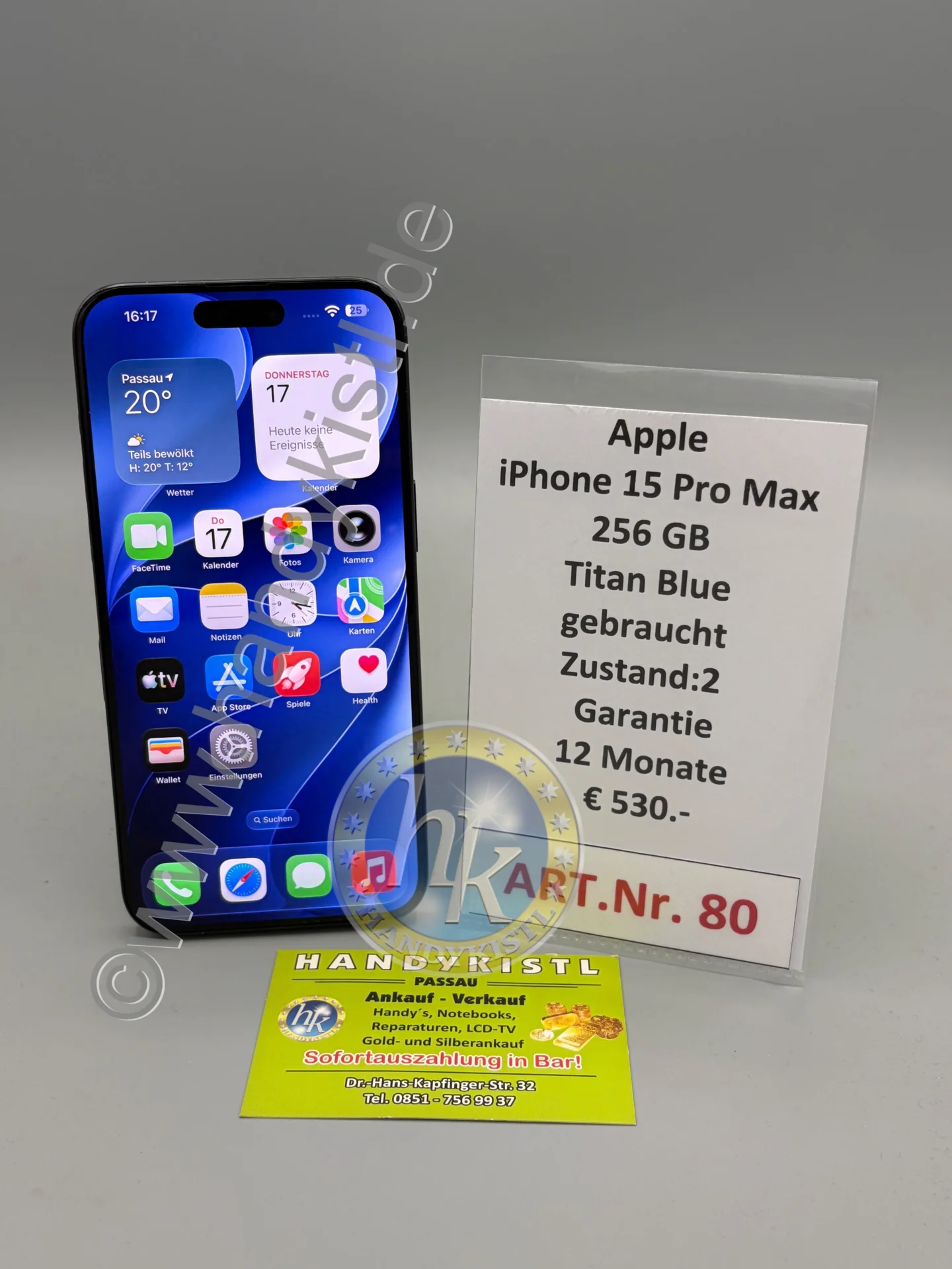 80 Apple 15 Pro max  (Bild vergr&ouml;&szlig;ern)