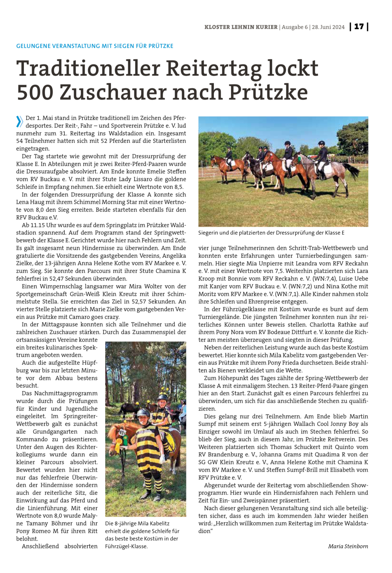 Bild: Kloster Lehnin Kurier Juni 2024