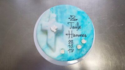 Vorschaubild: blaue Torte - für Taufe