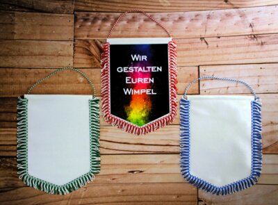 Vorschaubild: Beispiele für Wimpeldruck