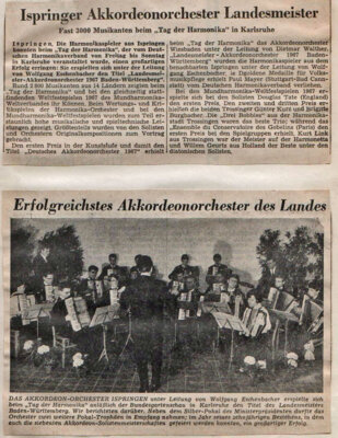 Vorschaubild: Presseartikel zum Landesmeister 1967