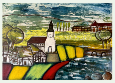 Vorschaubild: 22 - Siglinde Zareen Windeknecht - Frühlingserwachen in Hunteburg - 80 x 60