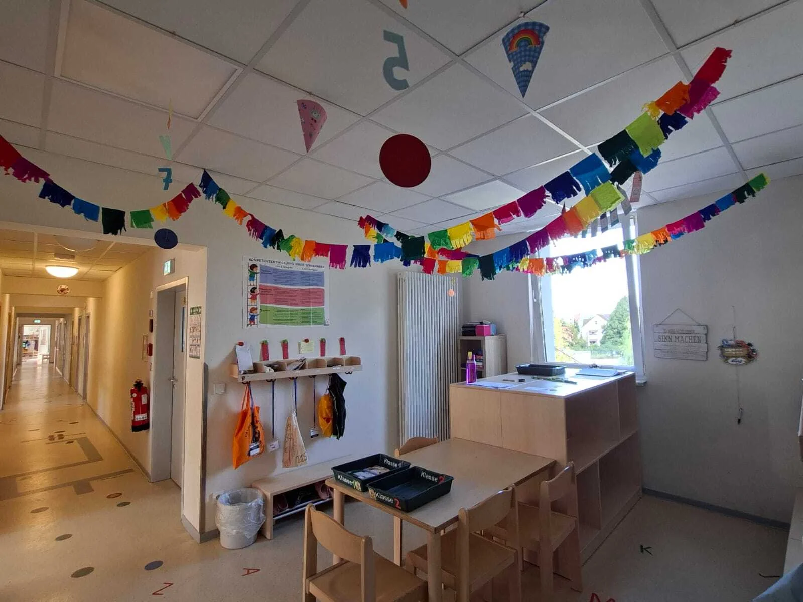 Bild: Garderobe Klasse 1