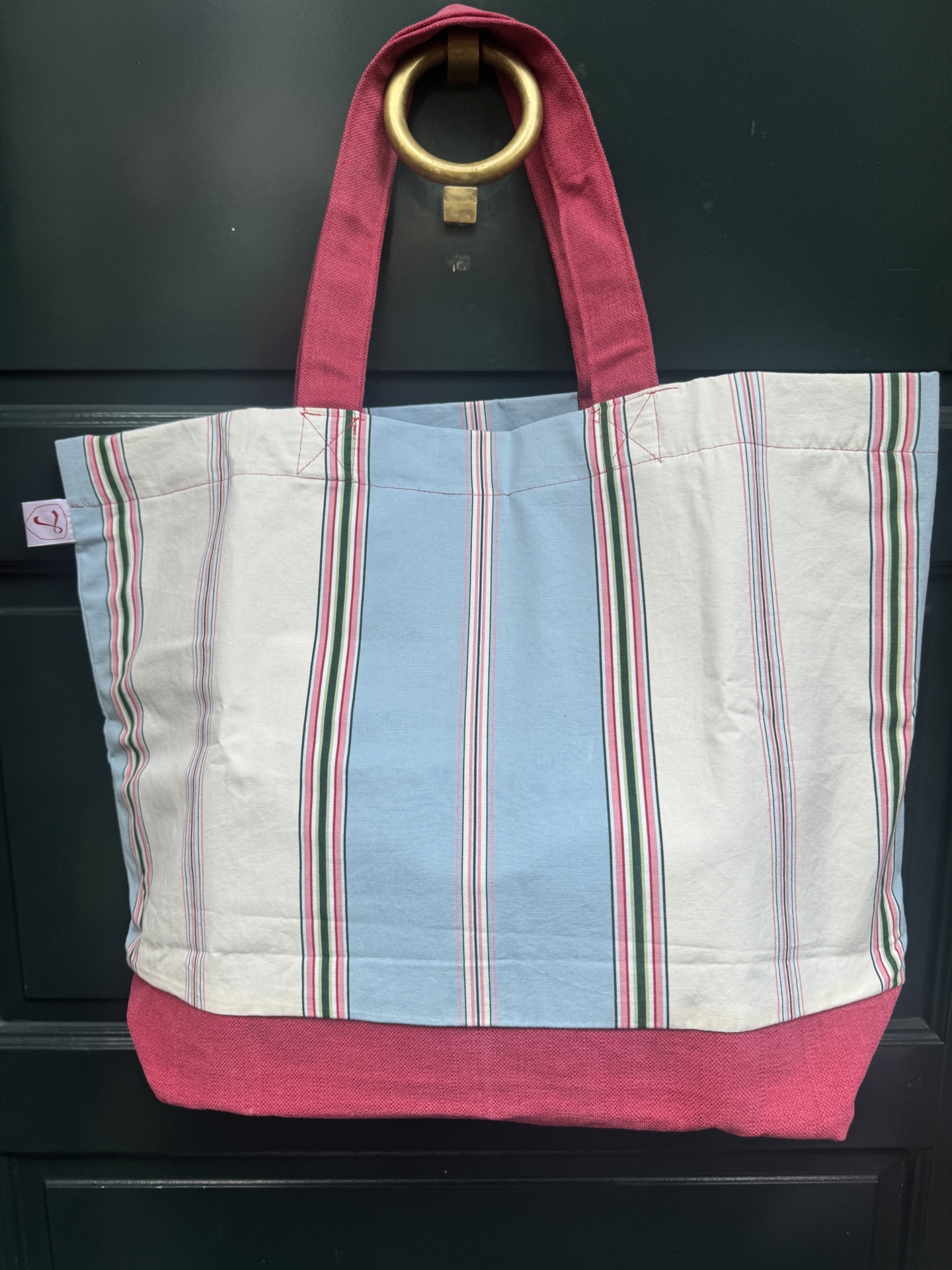 Streifen hellblau pink creme M 