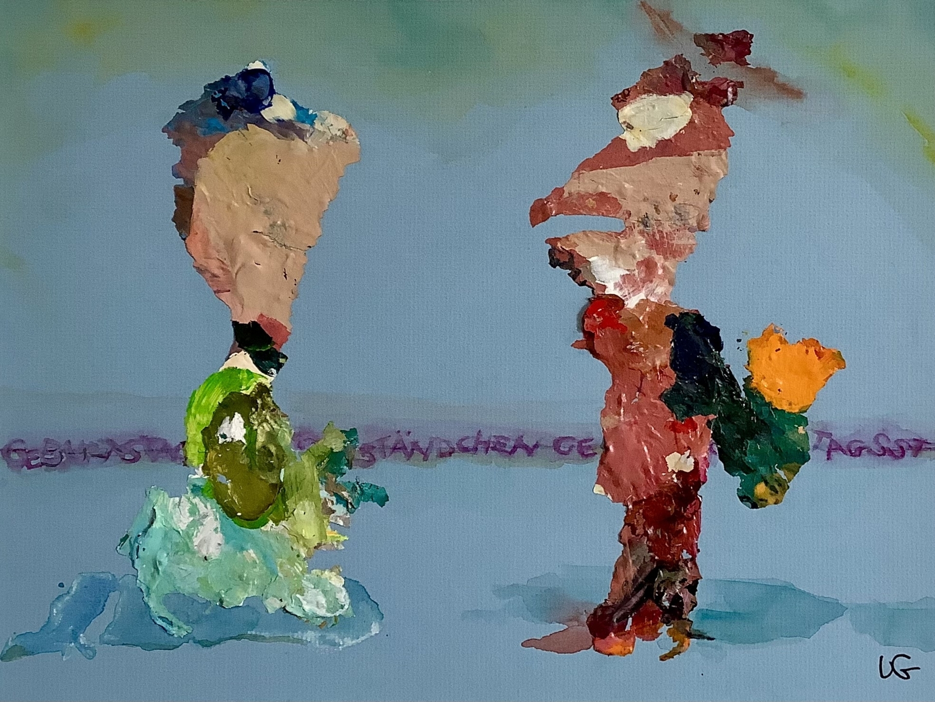 Bild: Geburtstagsständchen 30x24cm Mixed Media auf Karton