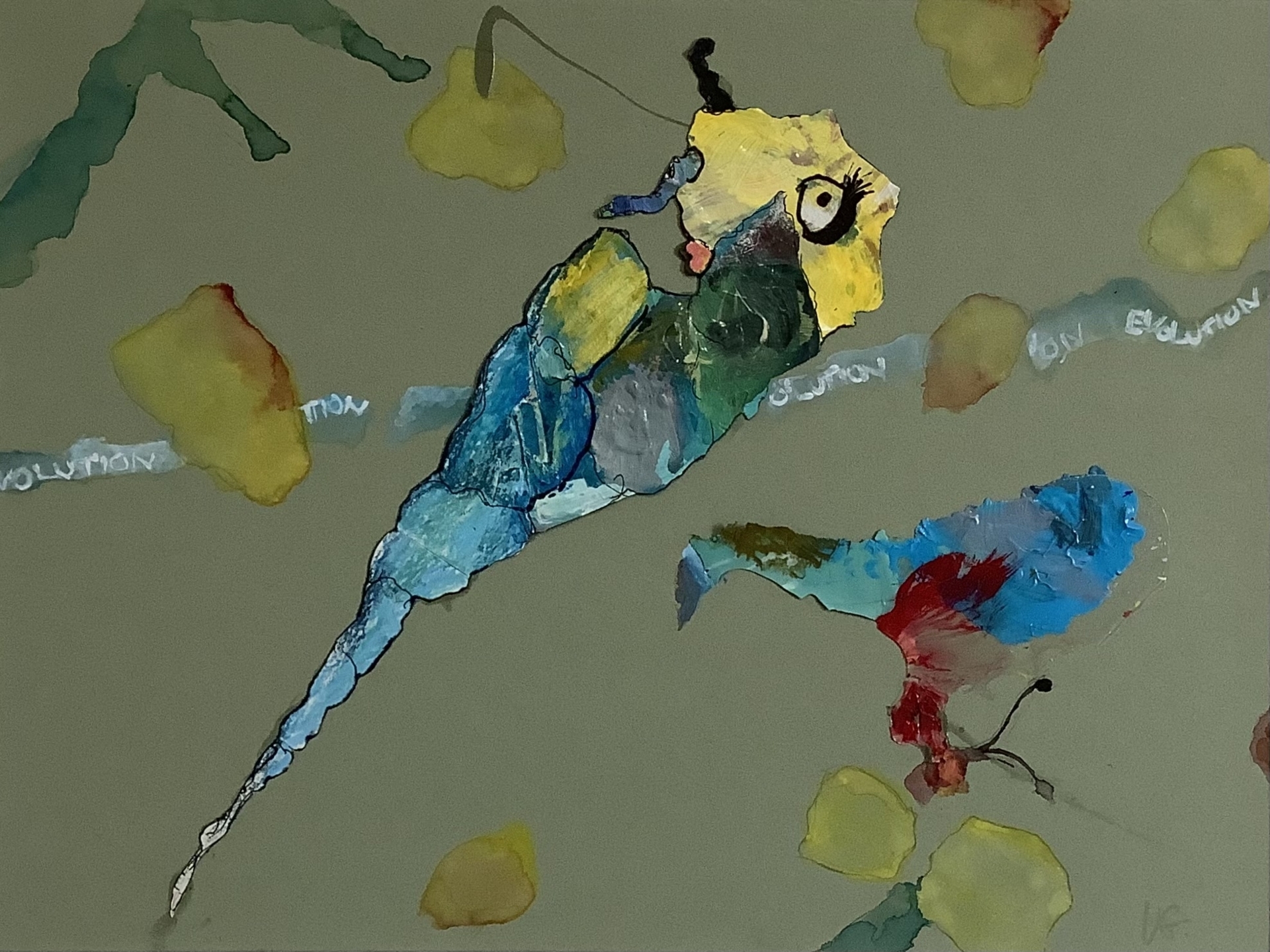 Bild: Evolution 30x24cm Mixed Media auf Karton