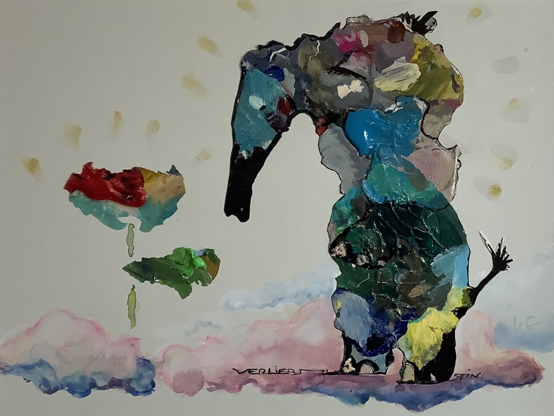 Bild: Verliebt sein 30x24cm Mixed Media auf Karton