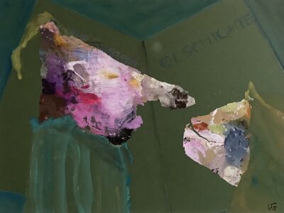 Vorschaubild: Gutenachtgeschichten, 30x40cm Mixed Media auf Karton