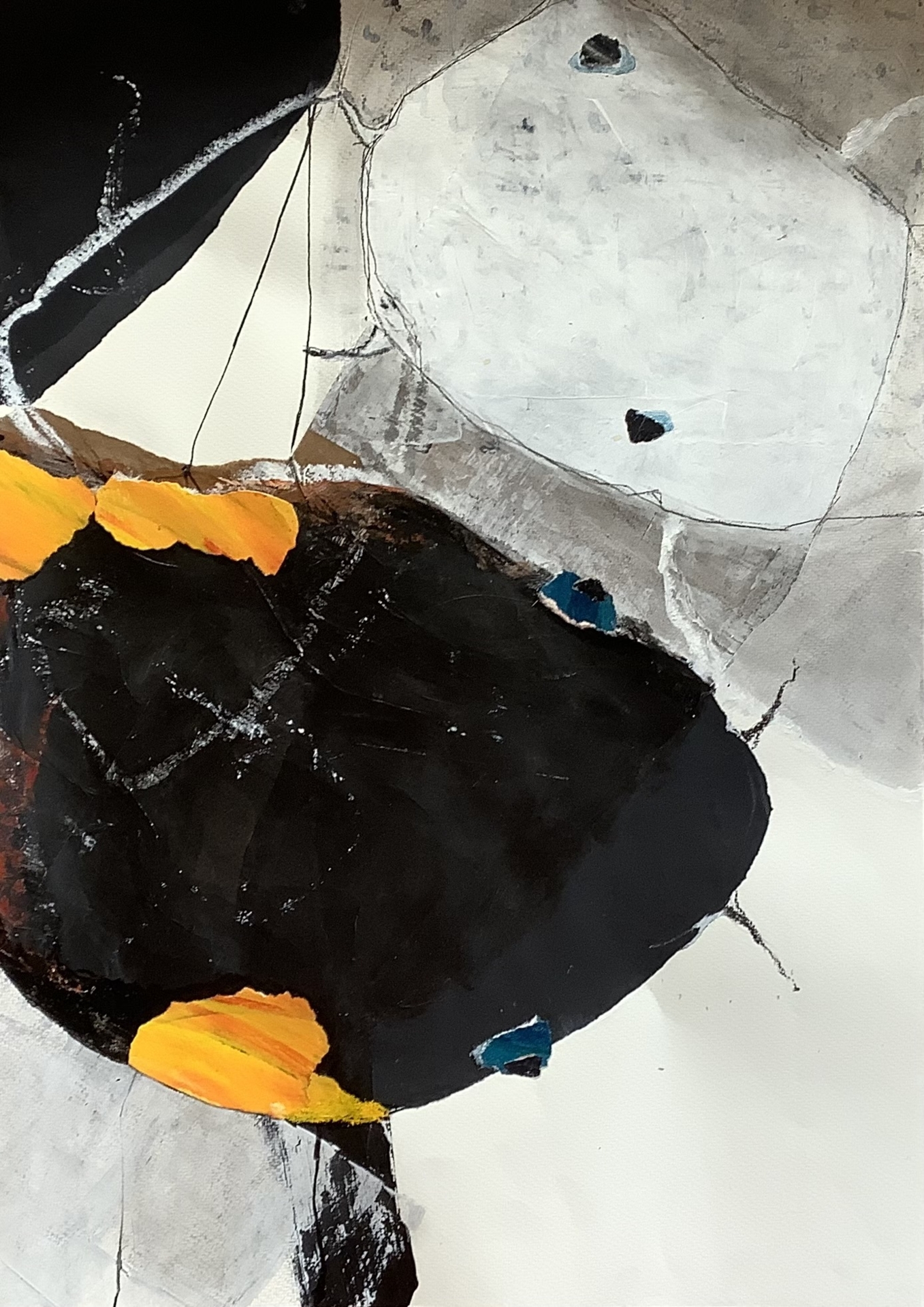 Bild: Kois I, 70x100cm Mixed Media auf Papier