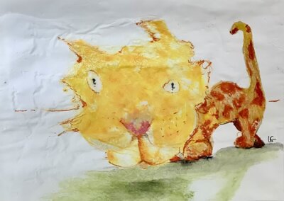Vorschaubild: Leo, 30x40cm Skizze