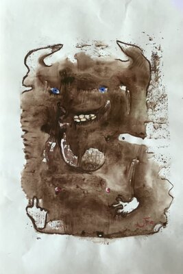 Vorschaubild: Kartoffelmonster, 30x40cm Skizze