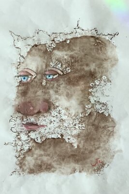 Vorschaubild: Meeresgott, 30x40cm Skizze