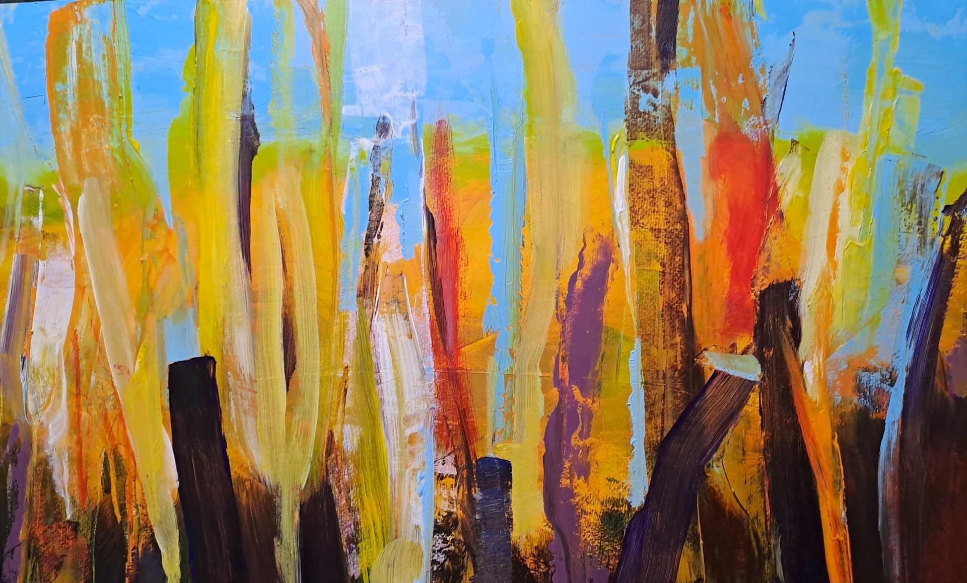 Bild: Spring 60x50cm Acryl auf Papier