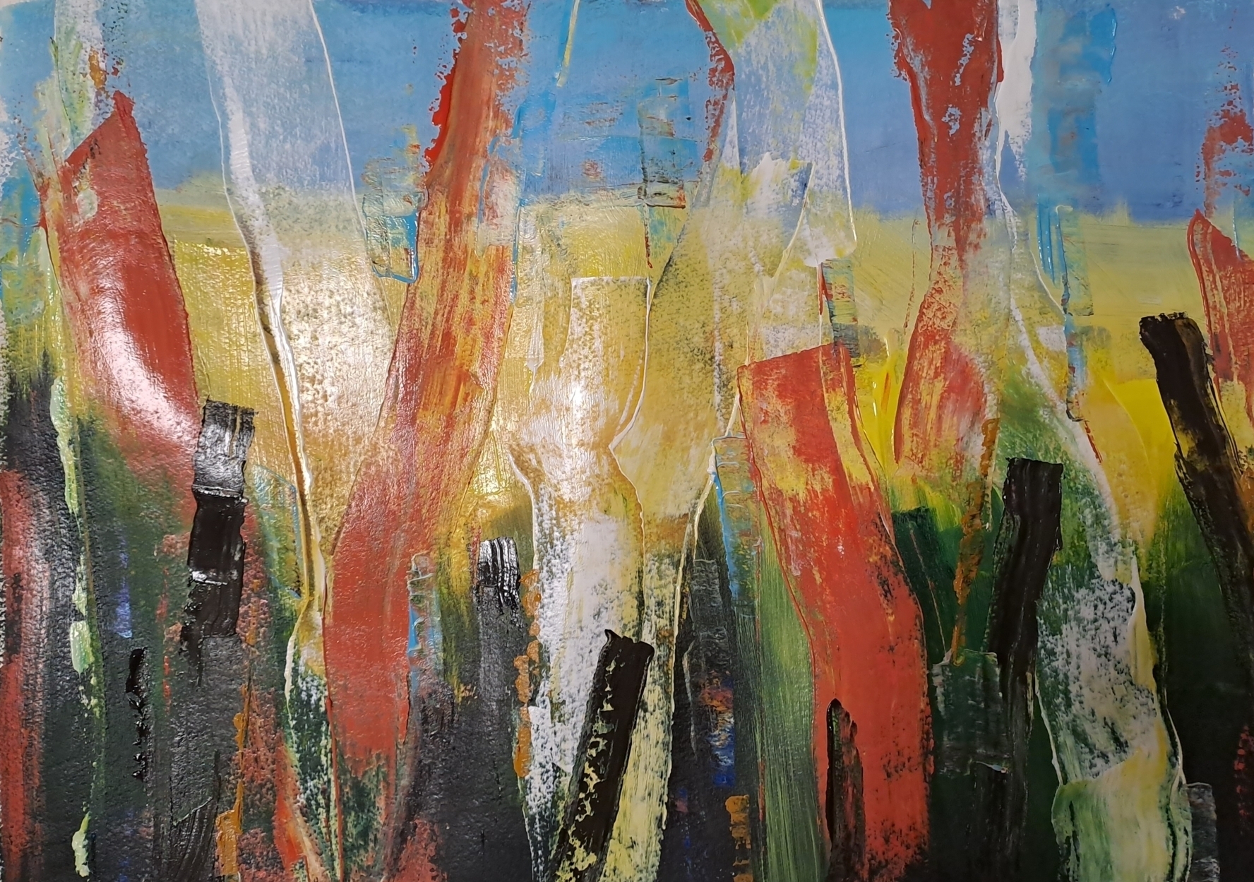 Bild: Spring II, Acryl auf Papier, 50x40 cm