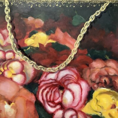 Vorschaubild: Rosamunde, 80x80cm Acryl auf Leinwand