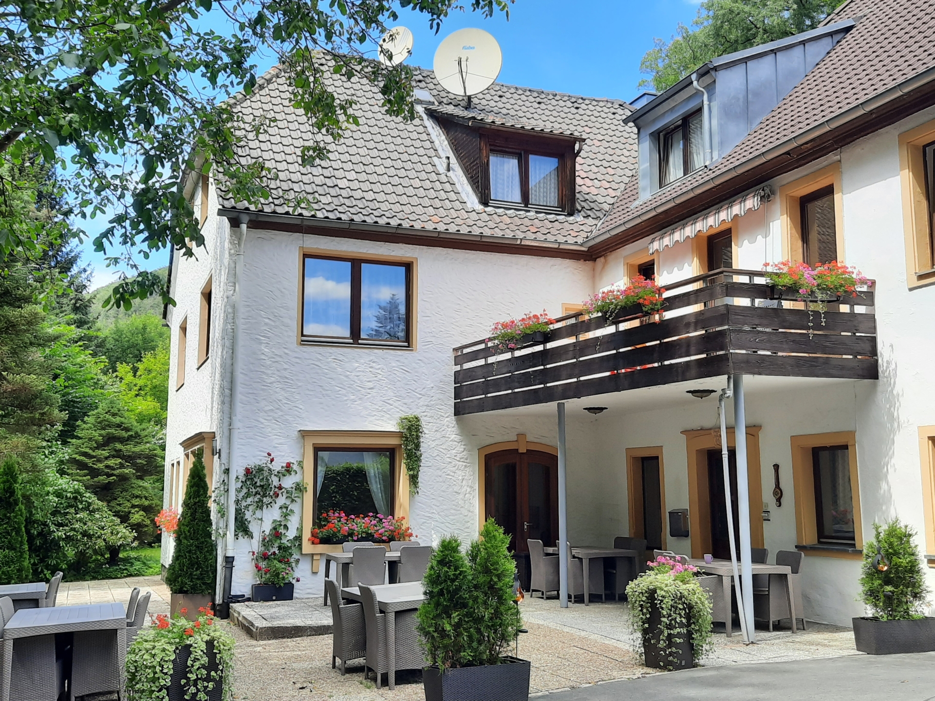 Bild: Eingang Hotel Pension Blüchersruh