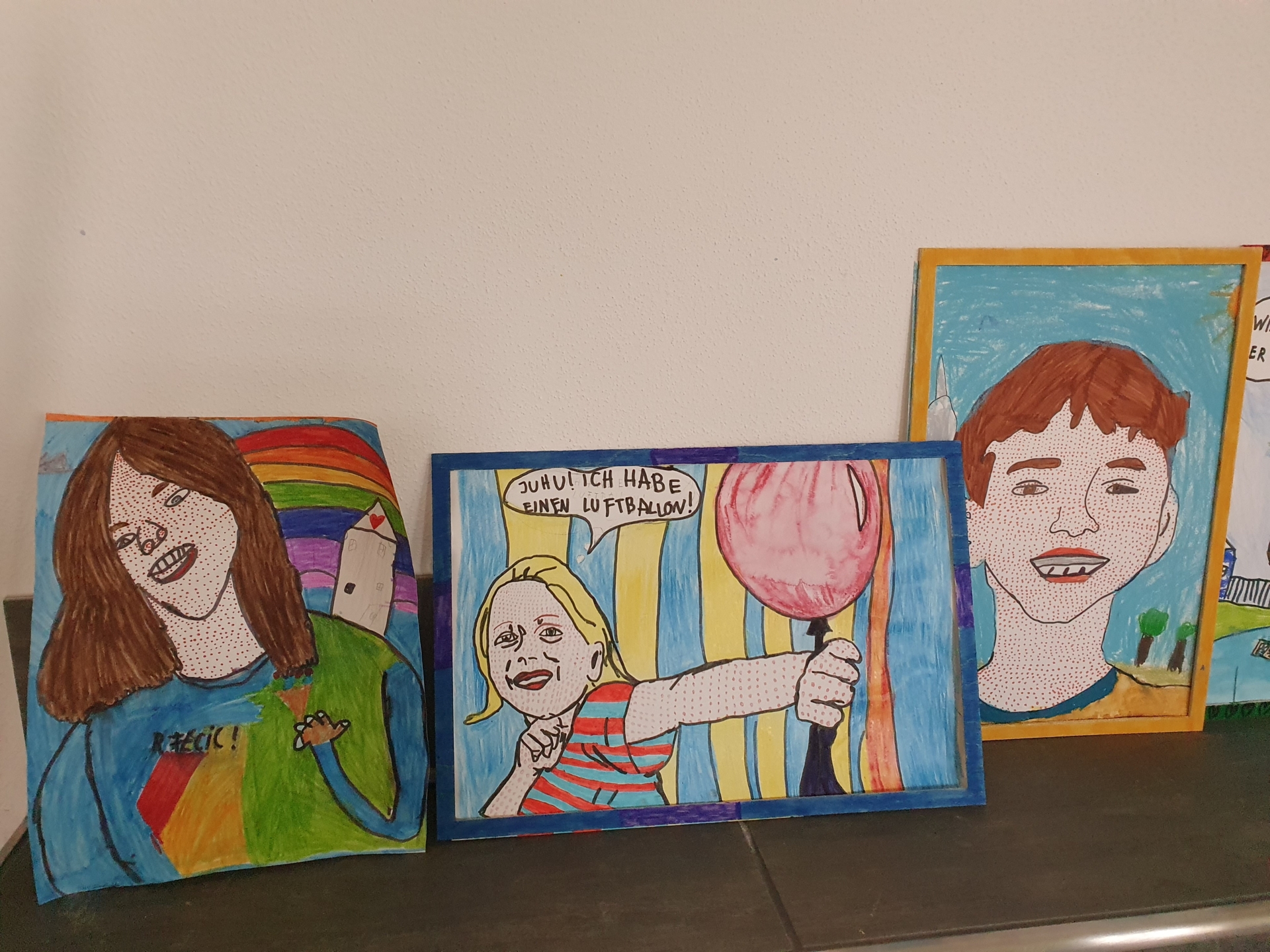 Foto der Galerie: Kunst nach dem Pop-Art-Künstler Roy Lichtenstein - Klasse 3