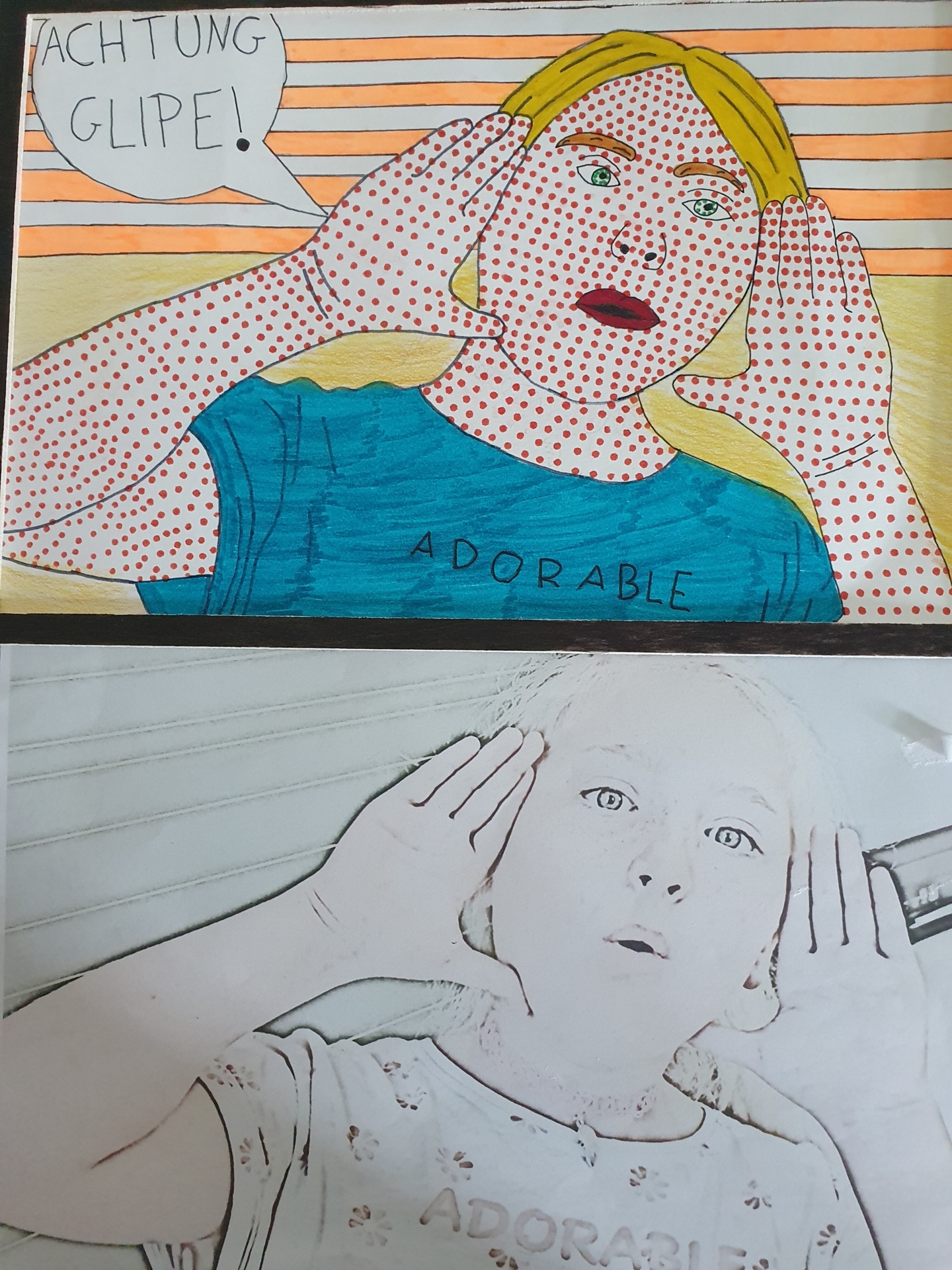 Foto der Galerie: Kunst nach dem Pop-Art-Künstler Roy Lichtenstein - Klasse 3
