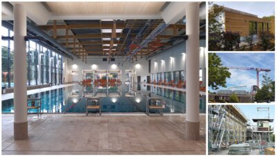 Foto: Überdachung 33m-Becken im Nettebad Osnabrück - Generalübernehmer (Bild vergr&ouml;&szlig;ern)
