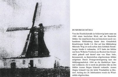 Bild: Busdorfer Mühle ca. 1900, Rendsburger Str. 2-4, heute Schierholz