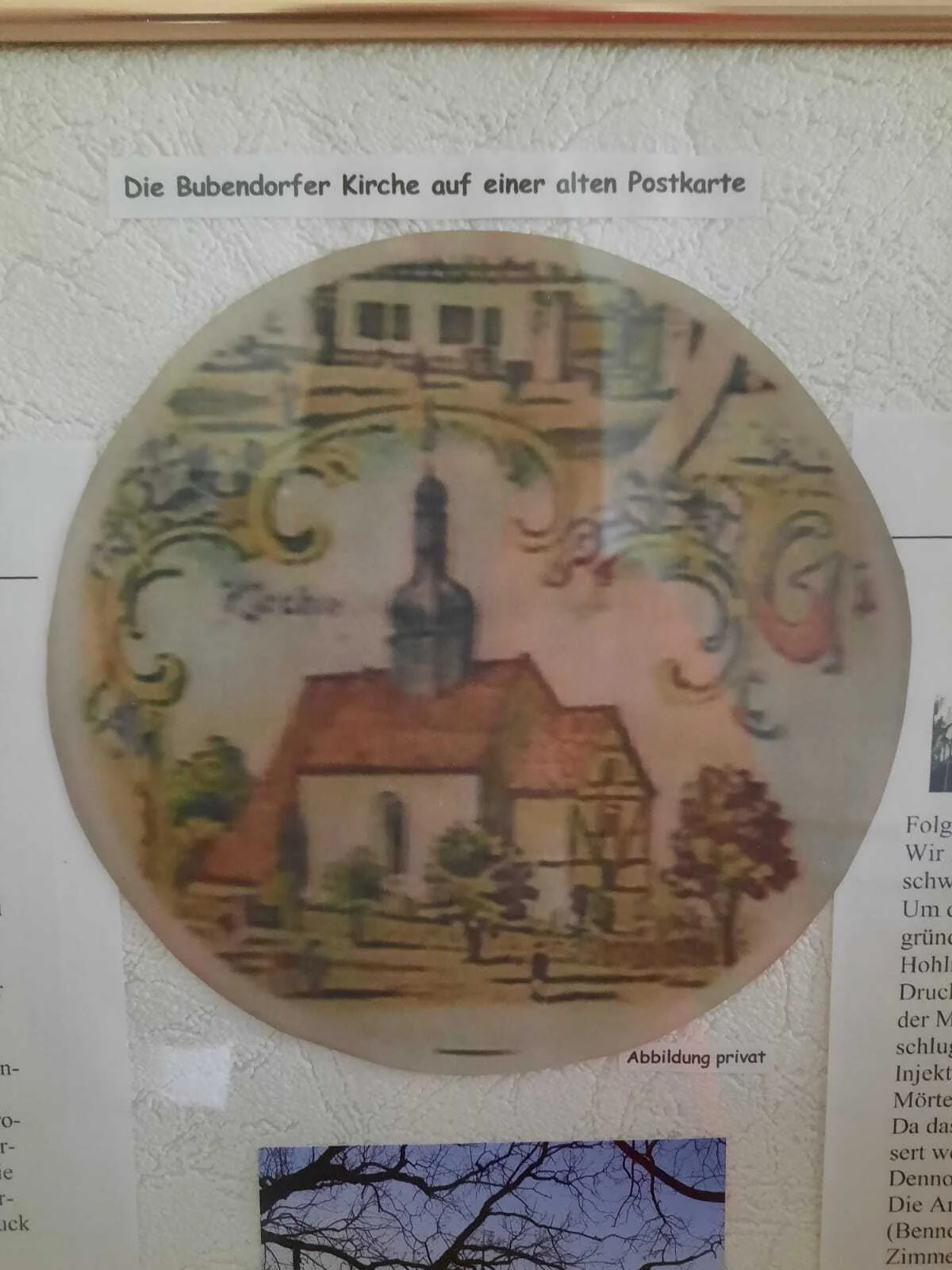 Bild: Kirche auf alter Postkarte