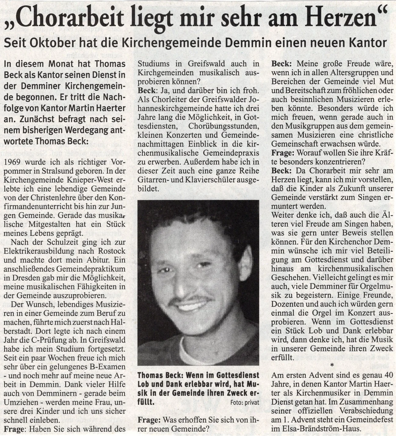 Foto der Galerie: 30 Jahre Kantorei Demmin